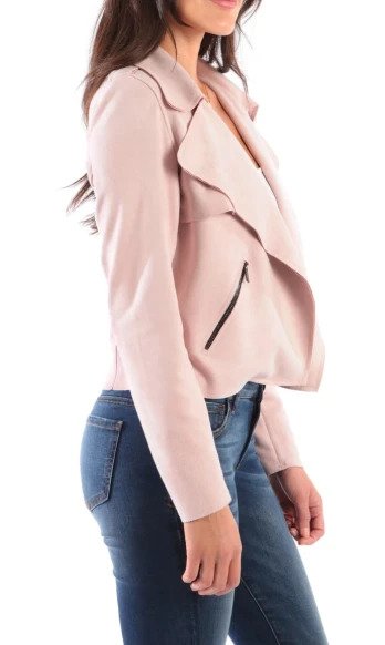 Jacee Draped Moto Jacket