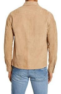 One Pocket Suede Shirt Jacket