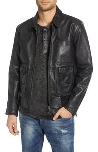 Regular Fit Leather Jacket