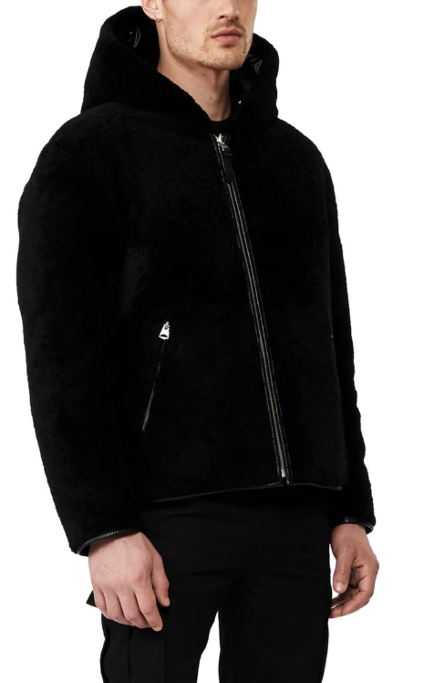 Bryce Reversible Water Resistant Genuine Shearling Down Coat