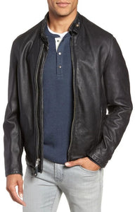 Cafe Racer Hand Vintage Cowhide Leather Jacket