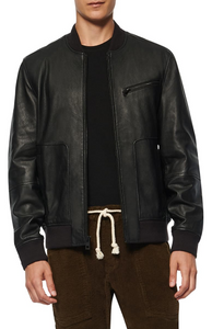 Praslin Zenith Lambskin Leather Bomber Jacket