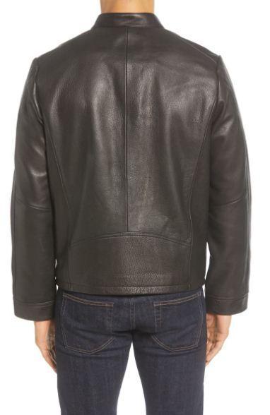 Orlando Leather Racer Coat