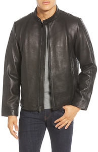 Orlando Leather Racer Coat