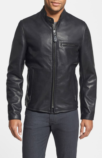 Café Racer Oil Tanned Cowhide Leather Moto Jacket