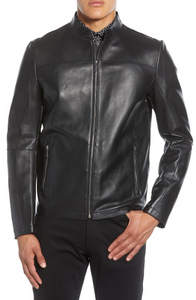 Bonded Leather Racing Jacket