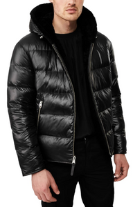 Bryce Reversible Water Resistant Genuine Shearling Down Coat