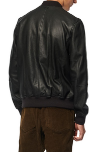 Praslin Zenith Lambskin Leather Bomber Jacket