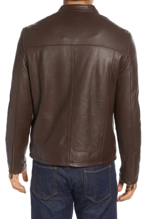 Lambskin Leather Moto Jacket