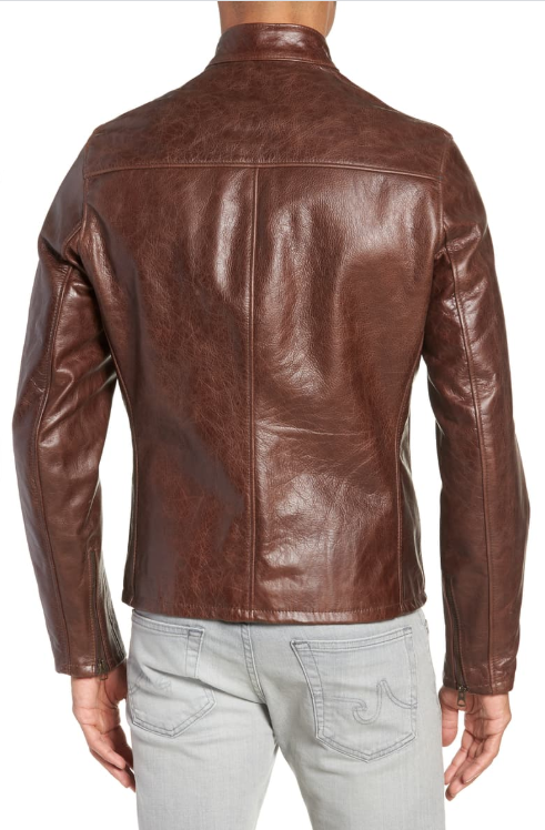 Café Racer Waxy Cowhide Leather Jacket