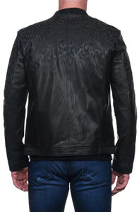 Drips Leather Bomber Jacket