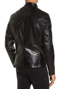 Café Racer Unlined Cowhide Leather Jacket