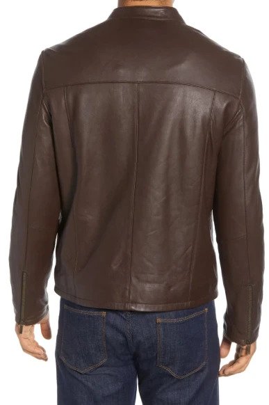 Lambskin Leather Moto Jacket