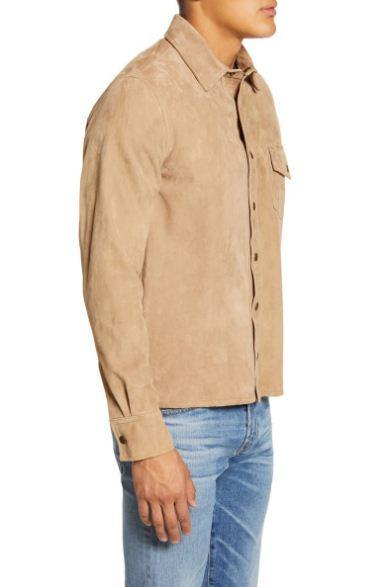 One Pocket Suede Shirt Jacket