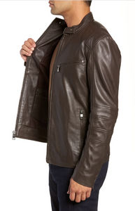 Quilted Leather Moto Jacket