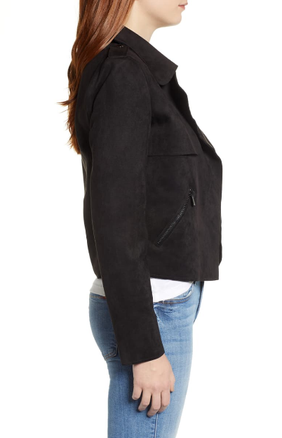 Jacee Draped Moto Jacket