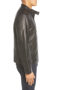 Orlando Leather Racer Coat