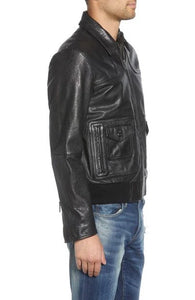 Regular Fit Leather Jacket