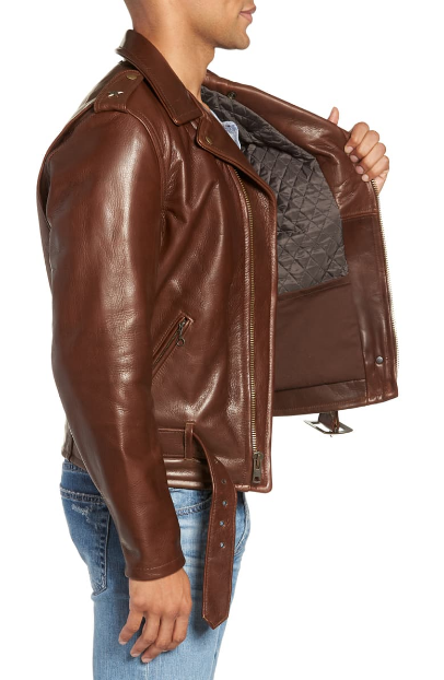 50s Oil Tanned Cowhide Leather Moto Jacket