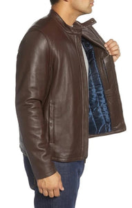 Lambskin Leather Moto Jacket