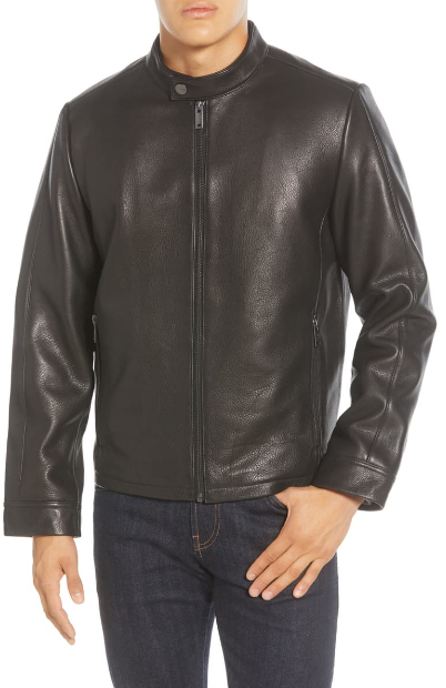 Orlando Leather Racer Coat