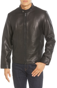 Orlando Leather Racer Coat