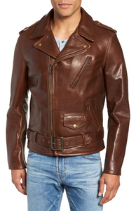 50s Oil Tanned Cowhide Leather Moto Jacket