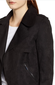 Jacee Draped Moto Jacket