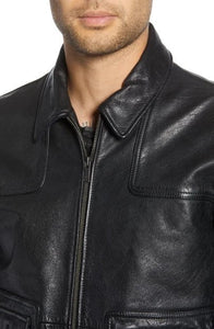 Regular Fit Leather Jacket