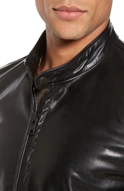 Café Racer Unlined Cowhide Leather Jacket