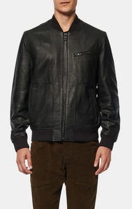 Praslin Zenith Lambskin Leather Bomber Jacket