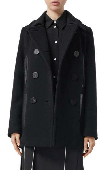 Leather Pocket Peacoat