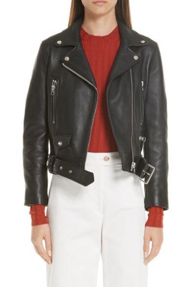 Mock Core Leather Moto Jacket