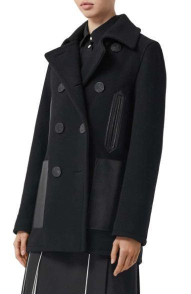 Leather Pocket Peacoat