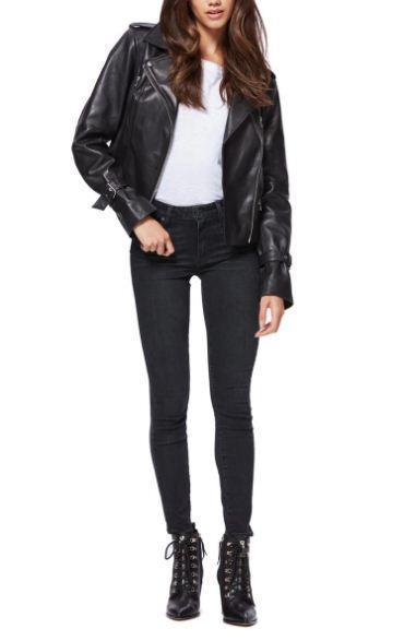 Rayven Leather Moto Jacket