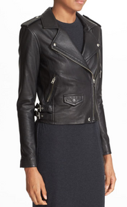 Ashville' Lambskin Leather Moto Jacket