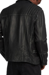 Cargo Biker Slim Fit Leather Jacket