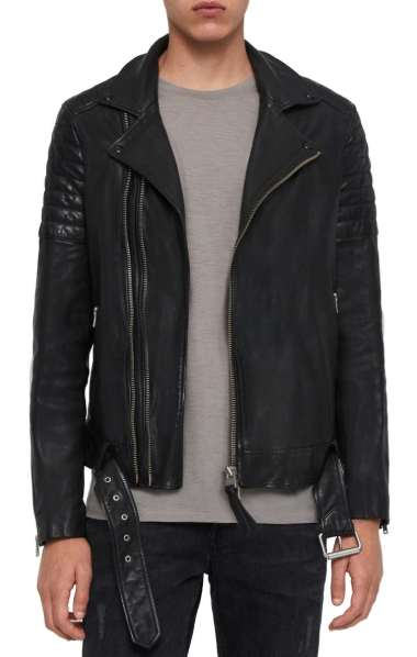 Bolt Slim Fit Leather Biker Jacket