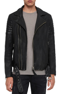 Bolt Slim Fit Leather Biker Jacket