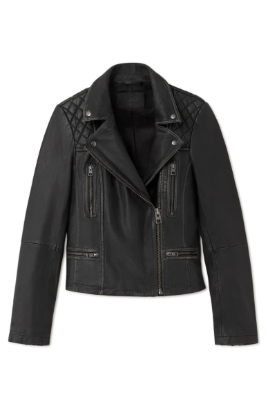 Cargo Biker Slim Fit Leather Jacket