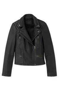 Cargo Biker Slim Fit Leather Jacket