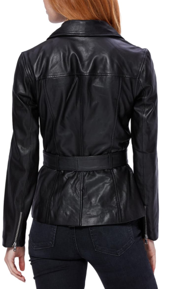 Dita Belted Leather Jacket